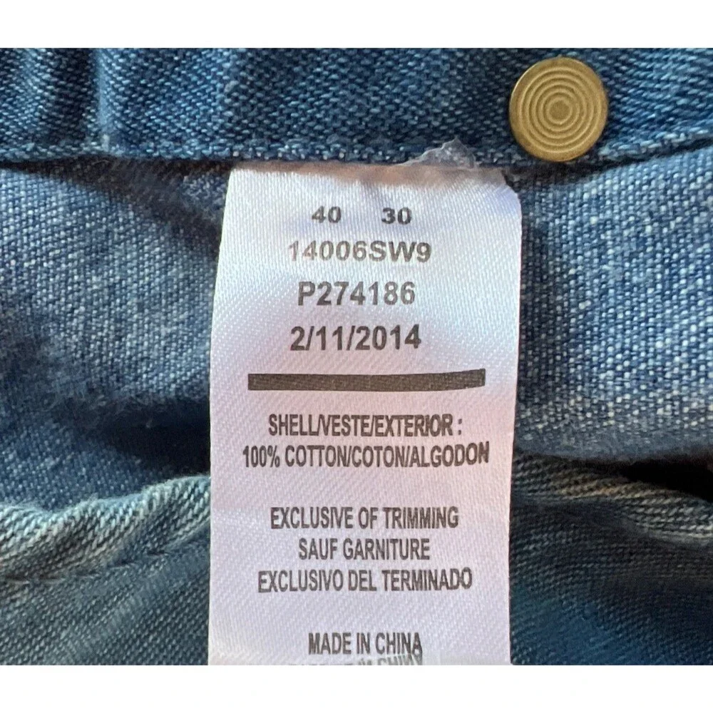 Liberty Men's Size 40 X 30 Blue Denim Overalls Work Wear Carpenter Utility Bib